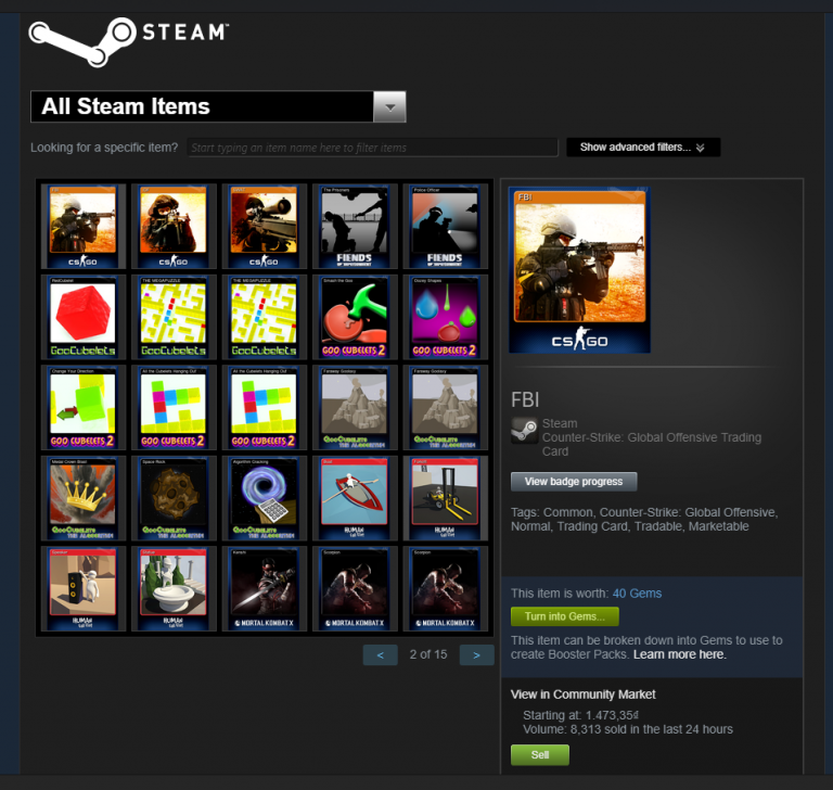 Một vài điều về Steam Trading Card Hiệp Sĩ Bão Táp