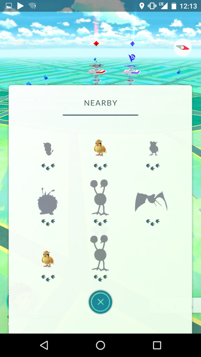 Bạn có thể bắt thêm Pokemon một cách dễ dàng qua chức năng "Nearby"