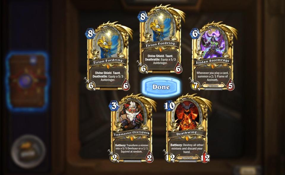 Hearthstone vẫn là thú sưu tầm chính của tui ở thời điểm hiện tại