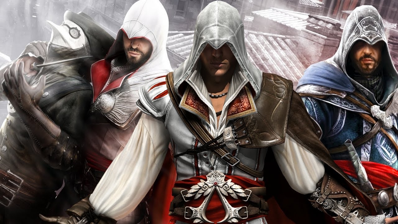 Ezio s family. Ассасин Эцио. Ассасин 4к Эцио. Эцио из ассасин. Эцио Аудиторе и Альтаир.